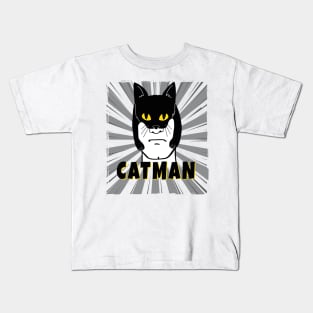 CatMan New Super Hero in Town Kids T-Shirt